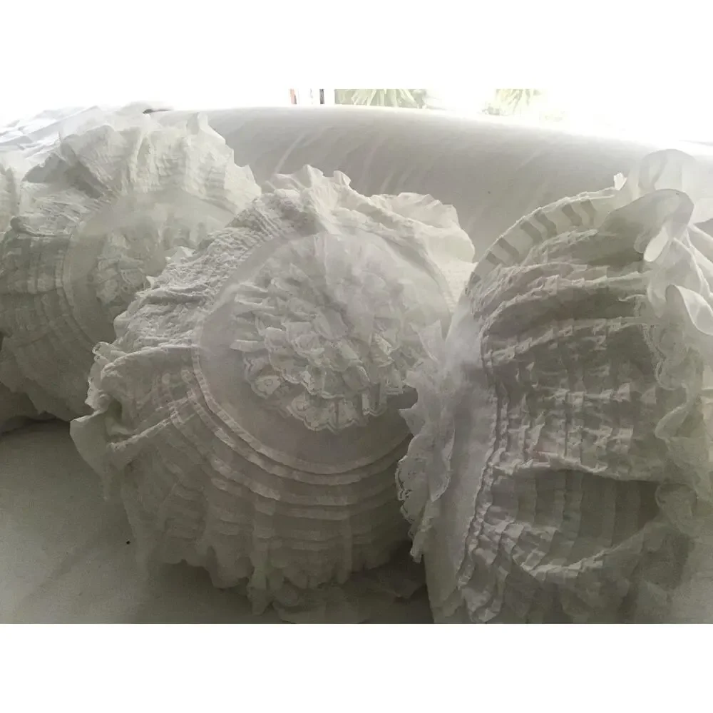 Rachel Ashwell Shabby Chic Couture Petticoat White Pillow Ruffles Lace 20” NEW